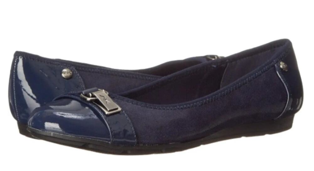 Anne Klein Womens Sport Able Flats Size 6.5 M Navy Blue NIB